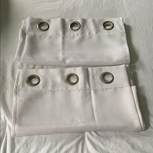 Set of 2 Panel White Curtains